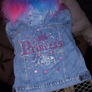 Hand made girls denim jacket